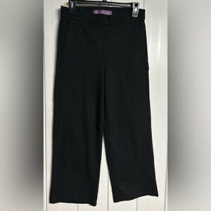 Gloria Vanderbilt Black Ponte Pants with Signature Waistband Cropped Length